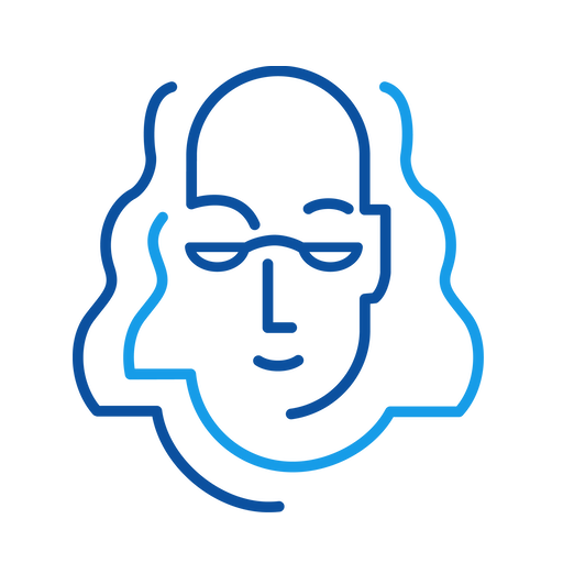 Ben Franklin Technology Partners logo: a line drawing of Ben Franklin's face